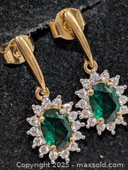MaxSold Auction: Silver(2.44g) Chrome Diopside&CZ Earring - Toronto (Ontario, Canada) PARTNER MANAGED Downsizing Online Auction - Queen Street East