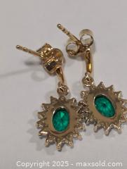 MaxSold Auction: Silver(2.44g) Chrome Diopside&CZ Earring - Toronto (Ontario, Canada) PARTNER MANAGED Downsizing Online Auction - Queen Street East