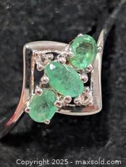 MaxSold Auction: Silver(2.47g) Emerald Ring,size 8  - Toronto (Ontario, Canada) PARTNER MANAGED Downsizing Online Auction - Queen Street East