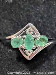 MaxSold Auction: Silver(2.47g) Emerald Ring,size 8  - Toronto (Ontario, Canada) PARTNER MANAGED Downsizing Online Auction - Queen Street East