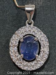 MaxSold Auction: Silver(2.57g)Sapphire&CZ Pendant  - Toronto (Ontario, Canada) PARTNER MANAGED Downsizing Online Auction - Queen Street East