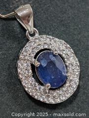 MaxSold Auction: Silver(2.57g)Sapphire&CZ Pendant  - Toronto (Ontario, Canada) PARTNER MANAGED Downsizing Online Auction - Queen Street East