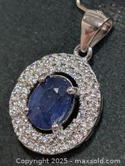 MaxSold Auction: Silver(2.57g)Sapphire&CZ Pendant  - Toronto (Ontario, Canada) PARTNER MANAGED Downsizing Online Auction - Queen Street East