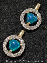 MaxSold Auction: Silver(2.62g)Opal Triplet&CZ Earring  - Toronto (Ontario, Canada) PARTNER MANAGED Downsizing Online Auction - Queen Street East