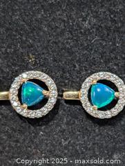 MaxSold Auction: Silver(2.62g)Opal Triplet&CZ Earring  - Toronto (Ontario, Canada) PARTNER MANAGED Downsizing Online Auction - Queen Street East