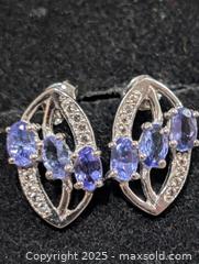 MaxSold Auction: Silver(2.93g) Tanzanite Earring  - Toronto (Ontario, Canada) PARTNER MANAGED Downsizing Online Auction - Queen Street East