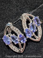 MaxSold Auction: Silver(2.93g) Tanzanite Earring  - Toronto (Ontario, Canada) PARTNER MANAGED Downsizing Online Auction - Queen Street East