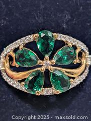 MaxSold Auction: Silver(3.06g)Chrome Diopside&CZ Ring - Toronto (Ontario, Canada) PARTNER MANAGED Downsizing Online Auction - Queen Street East