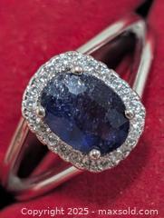 MaxSold Auction: Silver(3.22g) Sapphire(1ct)CZ Ring - Toronto (Ontario, Canada) PARTNER MANAGED Downsizing Online Auction - Queen Street East