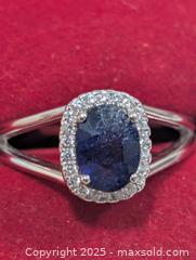 MaxSold Auction: Silver(3.22g) Sapphire(1ct)CZ Ring - Toronto (Ontario, Canada) PARTNER MANAGED Downsizing Online Auction - Queen Street East
