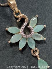 MaxSold Auction: Silver(3.29g)Emerald Pendant  - Toronto (Ontario, Canada) PARTNER MANAGED Downsizing Online Auction - Queen Street East