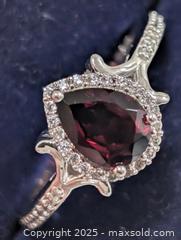 MaxSold Auction: Silver(3.33g)Garnet&CZ Ring  - Toronto (Ontario, Canada) PARTNER MANAGED Downsizing Online Auction - Queen Street East