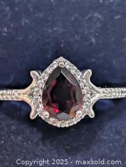 MaxSold Auction: Silver(3.33g)Garnet&CZ Ring  - Toronto (Ontario, Canada) PARTNER MANAGED Downsizing Online Auction - Queen Street East