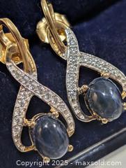 MaxSold Auction: Silver(3.39g)Sapphire&CZ Earring  - Toronto (Ontario, Canada) PARTNER MANAGED Downsizing Online Auction - Queen Street East