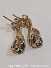 MaxSold Auction: Silver(3.39g)Sapphire&CZ Earring  - Toronto (Ontario, Canada) PARTNER MANAGED Downsizing Online Auction - Queen Street East