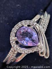 MaxSold Auction: Silver(3.71g) AmethystCZ Ring,size 7  - Toronto (Ontario, Canada) PARTNER MANAGED Downsizing Online Auction - Queen Street East