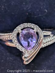 MaxSold Auction: Silver(3.71g) AmethystCZ Ring,size 7  - Toronto (Ontario, Canada) PARTNER MANAGED Downsizing Online Auction - Queen Street East