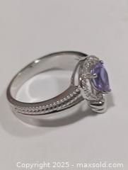 MaxSold Auction: Silver(3.71g) AmethystCZ Ring,size 7  - Toronto (Ontario, Canada) PARTNER MANAGED Downsizing Online Auction - Queen Street East
