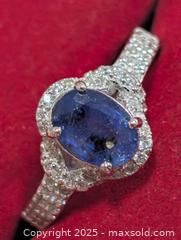 MaxSold Auction: Silver(3.71g) Sapphire&CZ Ring,size 8  - Toronto (Ontario, Canada) PARTNER MANAGED Downsizing Online Auction - Queen Street East