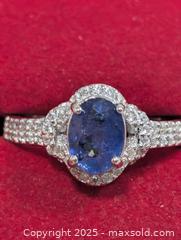 MaxSold Auction: Silver(3.71g) Sapphire&CZ Ring,size 8  - Toronto (Ontario, Canada) PARTNER MANAGED Downsizing Online Auction - Queen Street East