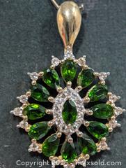 MaxSold Auction: Silver(4.06g)Chrome Diopside Pendant  - Toronto (Ontario, Canada) PARTNER MANAGED Downsizing Online Auction - Queen Street East