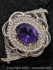 MaxSold Auction: Silver(4.09g) Amethyst&CZ Ring,size 9.5 - Toronto (Ontario, Canada) PARTNER MANAGED Downsizing Online Auction - Queen Street East