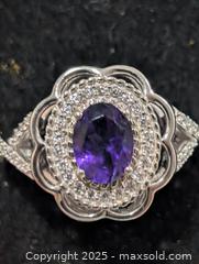 MaxSold Auction: Silver(4.09g) Amethyst&CZ Ring,size 9.5 - Toronto (Ontario, Canada) PARTNER MANAGED Downsizing Online Auction - Queen Street East