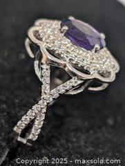 MaxSold Auction: Silver(4.09g) Amethyst&CZ Ring,size 9.5 - Toronto (Ontario, Canada) PARTNER MANAGED Downsizing Online Auction - Queen Street East