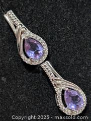 MaxSold Auction: Silver(4.29g) AmethystCZ Earring  - Toronto (Ontario, Canada) PARTNER MANAGED Downsizing Online Auction - Queen Street East