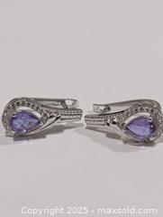 MaxSold Auction: Silver(4.29g) AmethystCZ Earring  - Toronto (Ontario, Canada) PARTNER MANAGED Downsizing Online Auction - Queen Street East