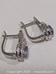 MaxSold Auction: Silver(4.29g) AmethystCZ Earring  - Toronto (Ontario, Canada) PARTNER MANAGED Downsizing Online Auction - Queen Street East
