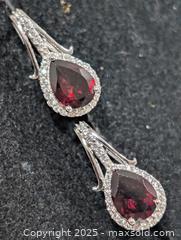 MaxSold Auction: Silver(4.32g)Garnet&CZ Earring  - Toronto (Ontario, Canada) PARTNER MANAGED Downsizing Online Auction - Queen Street East