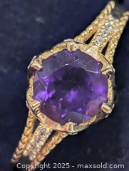 MaxSold Auction: Silver(4.33g) Amethyst&CZ Ring,size 10 - Toronto (Ontario, Canada) PARTNER MANAGED Downsizing Online Auction - Queen Street East