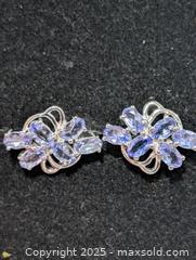 MaxSold Auction: Silver(4.33g) Tanzanite Earring  - Toronto (Ontario, Canada) PARTNER MANAGED Downsizing Online Auction - Queen Street East