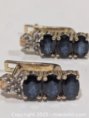 MaxSold Auction: Silver(4.45g) Sapphire Earring  - Toronto (Ontario, Canada) PARTNER MANAGED Downsizing Online Auction - Queen Street East