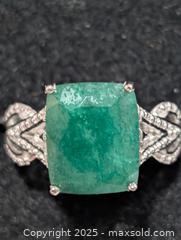 MaxSold Auction: Silver(4.68g)Dyed Emerald(4.6ct)Ring - Toronto (Ontario, Canada) PARTNER MANAGED Downsizing Online Auction - Queen Street East