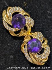 MaxSold Auction: Silver(4.95g) Amethyst Earring  - Toronto (Ontario, Canada) PARTNER MANAGED Downsizing Online Auction - Queen Street East