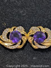 MaxSold Auction: Silver(4.95g) Amethyst Earring  - Toronto (Ontario, Canada) PARTNER MANAGED Downsizing Online Auction - Queen Street East