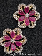MaxSold Auction: Silver(5.22g)Ruby&CZ Earring  - Toronto (Ontario, Canada) PARTNER MANAGED Downsizing Online Auction - Queen Street East