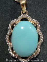 MaxSold Auction: Silver(5.25g) Turquoise Pendant  - Toronto (Ontario, Canada) PARTNER MANAGED Downsizing Online Auction - Queen Street East