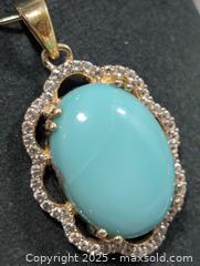 MaxSold Auction: Silver(5.25g) Turquoise Pendant  - Toronto (Ontario, Canada) PARTNER MANAGED Downsizing Online Auction - Queen Street East