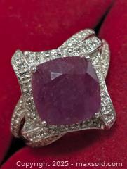 MaxSold Auction: Silver(5.41g)Dyed Ruby Ring,size 8  - Toronto (Ontario, Canada) PARTNER MANAGED Downsizing Online Auction - Queen Street East