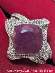 MaxSold Auction: Silver(5.41g)Dyed Ruby Ring,size 8  - Toronto (Ontario, Canada) PARTNER MANAGED Downsizing Online Auction - Queen Street East