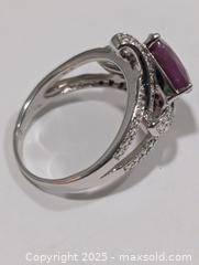 MaxSold Auction: Silver(5.41g)Dyed Ruby Ring,size 8  - Toronto (Ontario, Canada) PARTNER MANAGED Downsizing Online Auction - Queen Street East