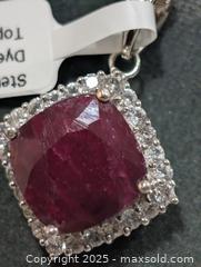 MaxSold Auction: Silver(6.05g)Dyed RubyTopaz(7.80ct) - Toronto (Ontario, Canada) PARTNER MANAGED Downsizing Online Auction - Queen Street East