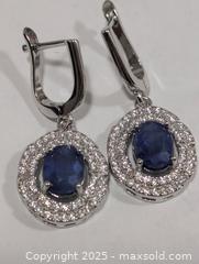 MaxSold Auction: Silver(6.65g)Sapphire&CZ Earring - Toronto (Ontario, Canada) PARTNER MANAGED Downsizing Online Auction - Queen Street East