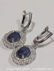MaxSold Auction: Silver(6.65g)Sapphire&CZ Earring - Toronto (Ontario, Canada) PARTNER MANAGED Downsizing Online Auction - Queen Street East