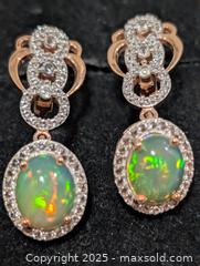 MaxSold Auction: Silver(6.95g)Opal&CZ Earring  - Toronto (Ontario, Canada) PARTNER MANAGED Downsizing Online Auction - Queen Street East