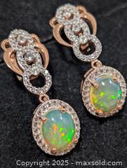 MaxSold Auction: Silver(6.95g)Opal&CZ Earring  - Toronto (Ontario, Canada) PARTNER MANAGED Downsizing Online Auction - Queen Street East