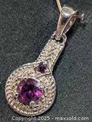 MaxSold Auction: Silver Amethyst &CZ Pendant  - Toronto (Ontario, Canada) PARTNER MANAGED Downsizing Online Auction - Queen Street East